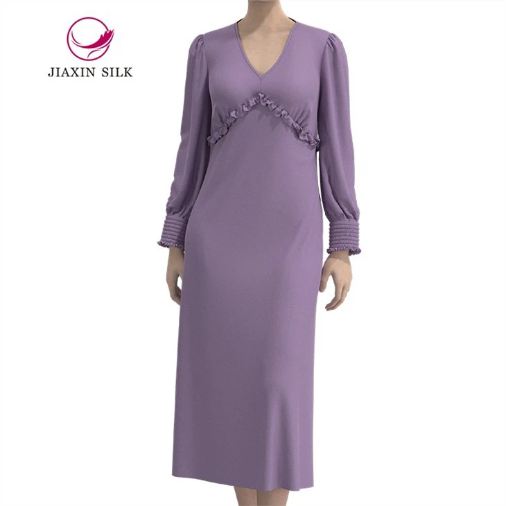Purple Silk Dress